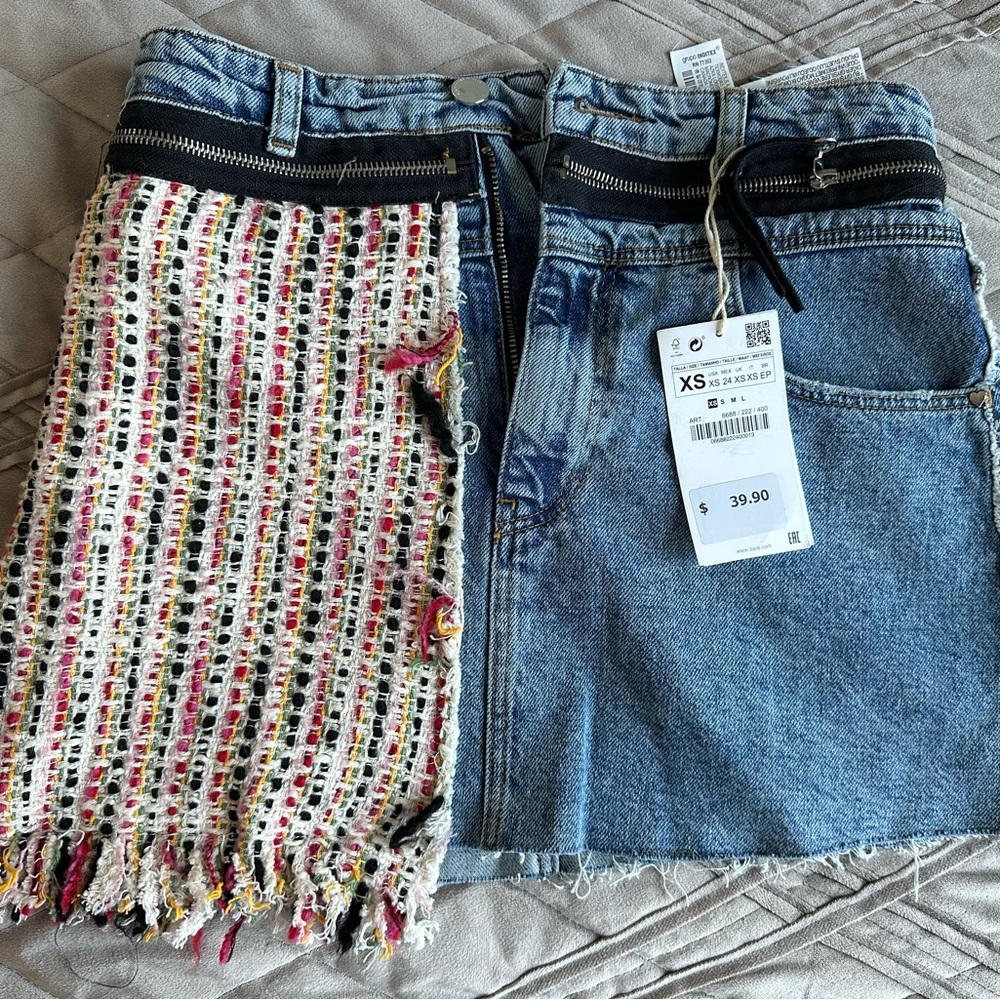 Zara denim skirt